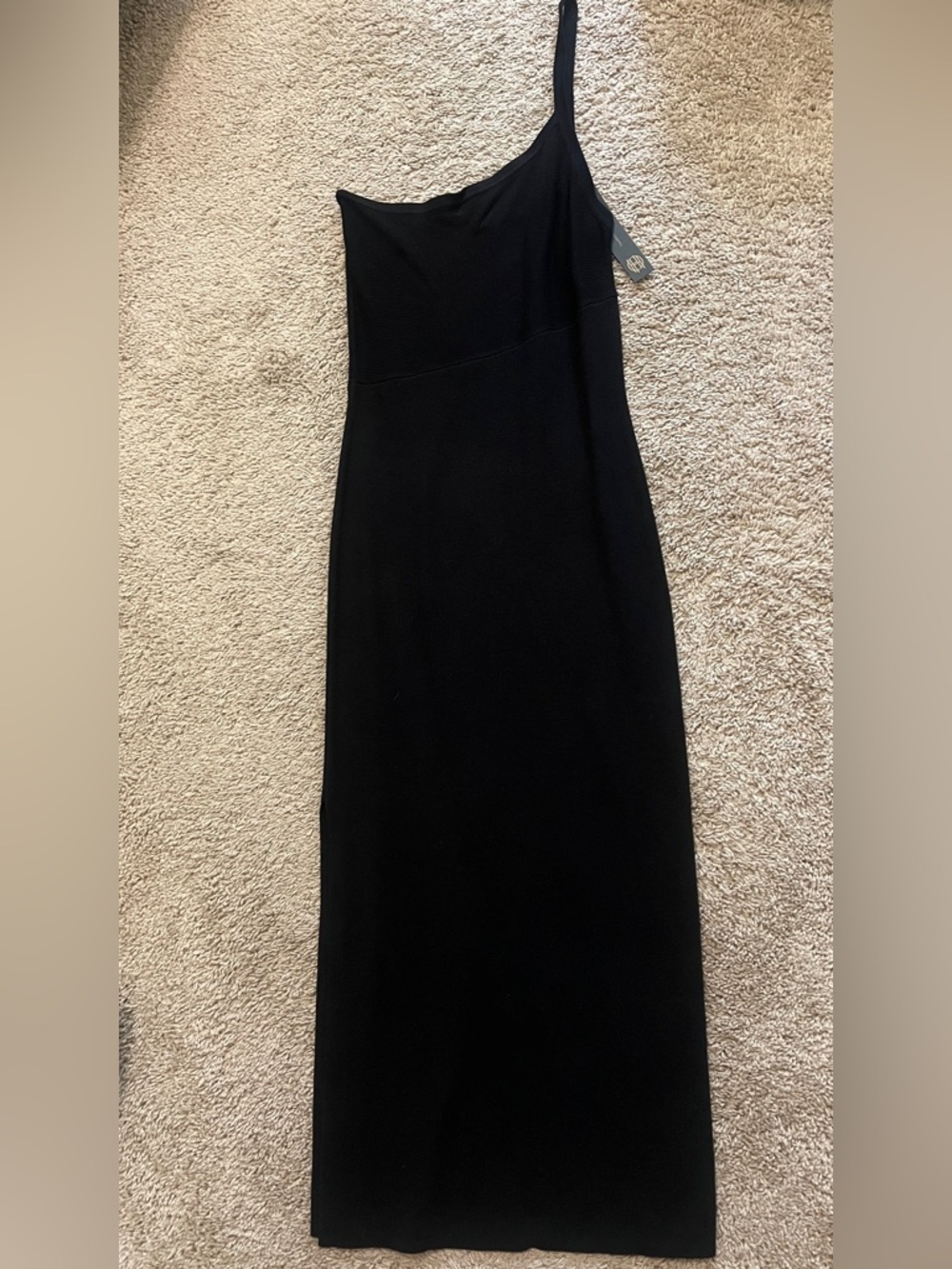 House of Harlow 1960 One-Shoulder Black Maxi Dress